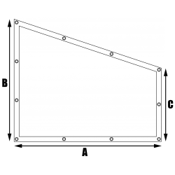 Bâches plates sur mesure - Forme 2