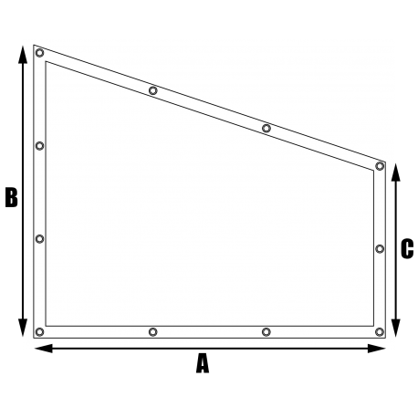 Bâches plates sur mesure - Forme 2