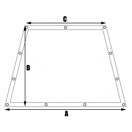 Bâches sur mesure My-Housse Forme 6 trapèze