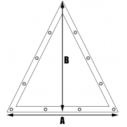 Bâches plates sur mesure - Forme 7 triangle isocèle