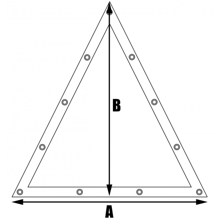 Bâches plates sur mesure - Forme 7 triangle isocèle