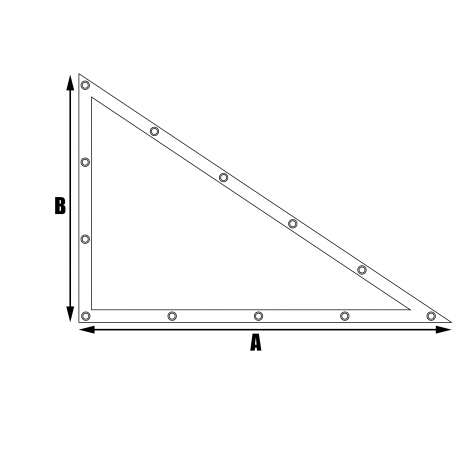 Bâches plates sur mesure - Forme 8 triangle rectangle
