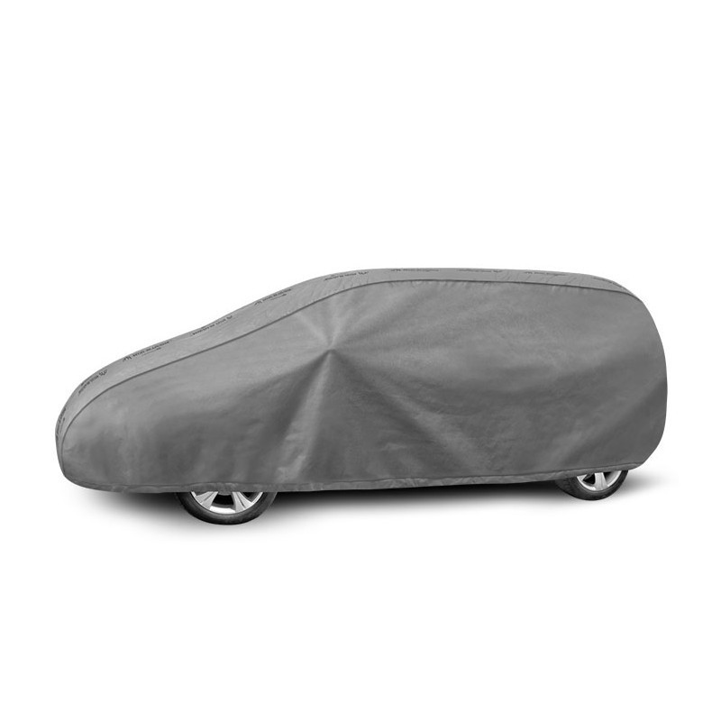 Housse Voiture Citroën C4 Picasso / SpaceTourer 2013-2022 - Protection Extérieure Toutes Saisons - Noire, Fermeture éclair