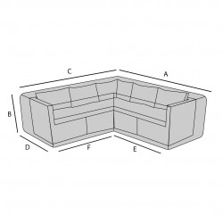 Housse de protection pour canapé d'angle sur mesure