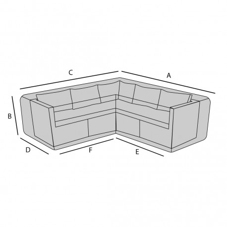 Housse de protection pour canapé d'angle sur mesure