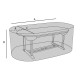 Housse de protection pour table ovale sur mesure