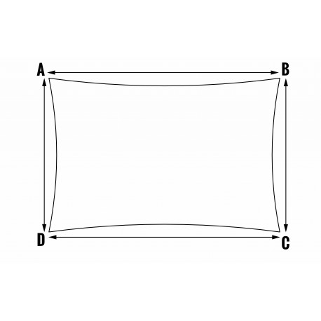 Voile d'ombrage sur mesure - Forme 2 Rectangulaire