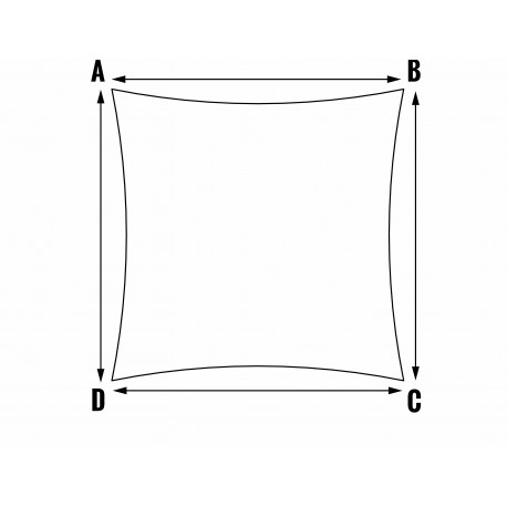 Voile d'ombrage sur mesure - Forme 2 Rectangulaire