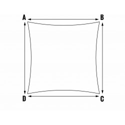 Voile d'ombrage sur mesure - Forme 2 Rectangulaire