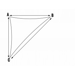 Voile d'ombrage sur mesure - Forme 1 triangulaire