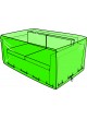 Housse pour canapé de jardin 2 places - 145 x 65 x 95 cm