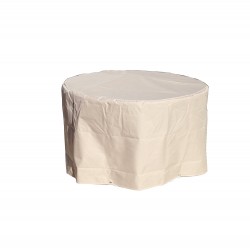 Housse Table ronde beige D 120 x h 70 cm