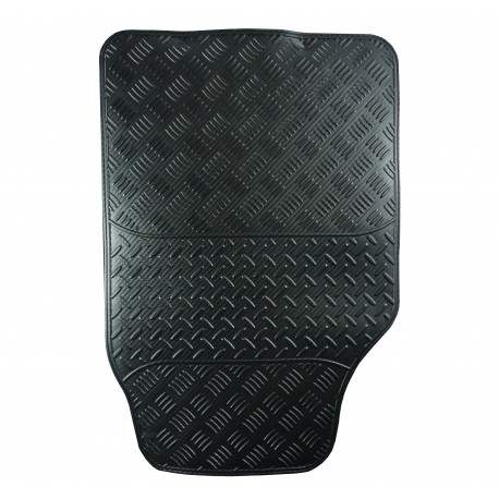 Tapis de voiture 4 pièces en PVC aspect Carbone