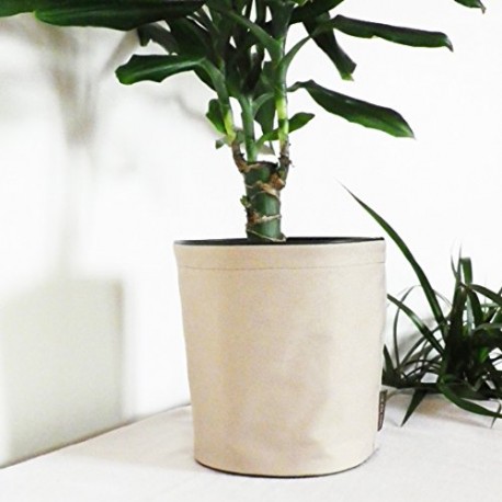 Pot de fleurs en textile - 100 % étanche - Beige