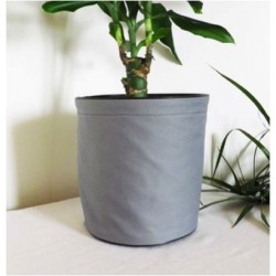Pot de fleurs en textile - 100 % étanche - Gris