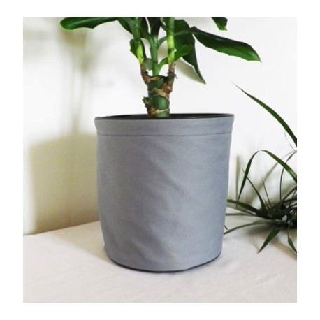 Pot de fleurs en textile - 100 % étanche - Gris