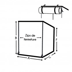 Housse de protection rectangulaire à zip sur mesure