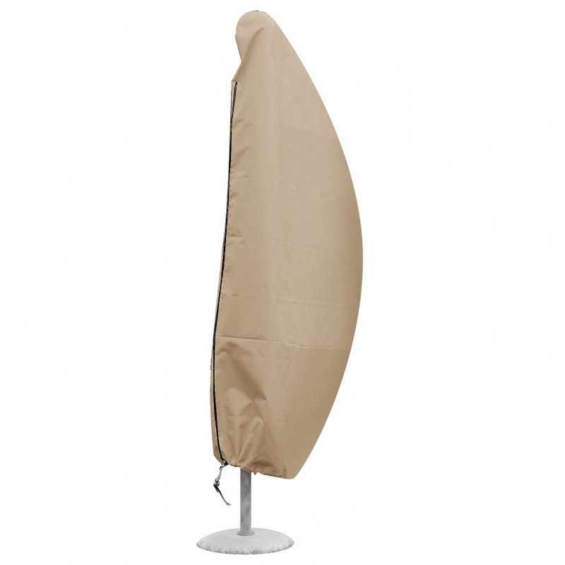 Housse de protection parasol déporté beige H 185 cm x diam 40 cm